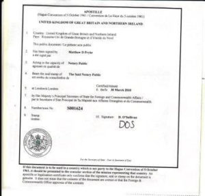 Square Apostille Certificate